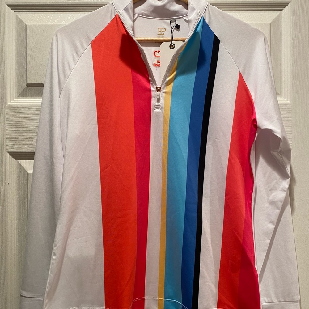 Colorful Striped long sleeve Polo